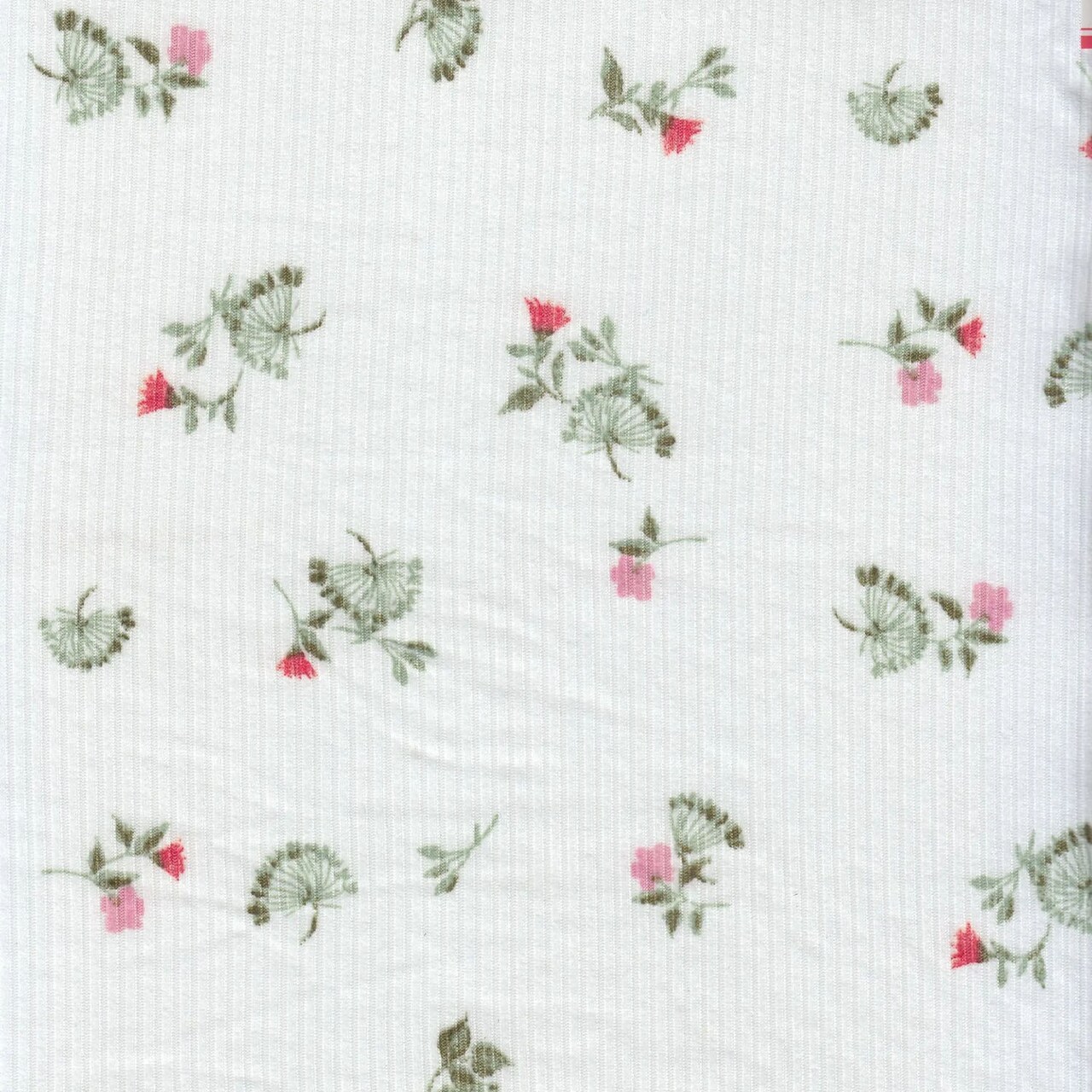 1 Yard Yummy Rib Ditsy Flower Print Fabric 180 GSM Polyester Spandex 58/60" Width